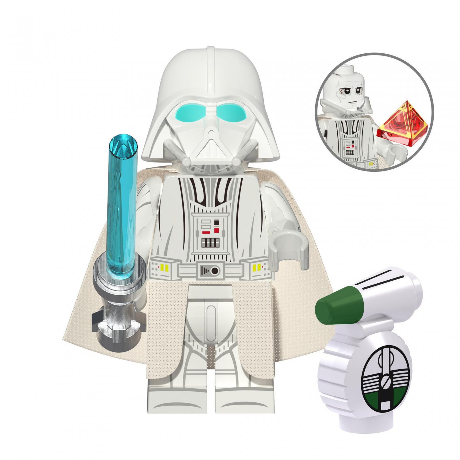 White Darth Vader Minifigures Lego Compatible The Book Of Boba Fett