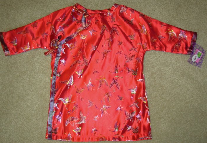 Red Butterfly Childrens Kimono dress