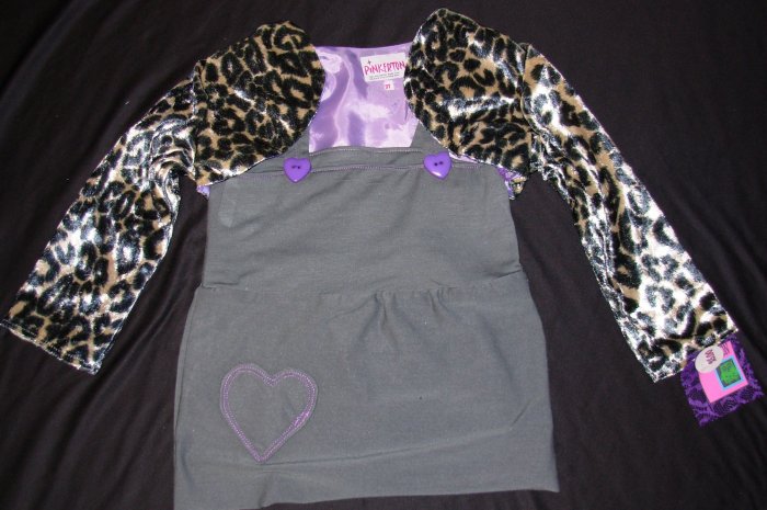 Leopard print shrug and jumper set