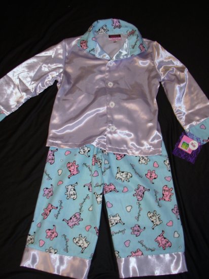 Naughty dog satin pajamas