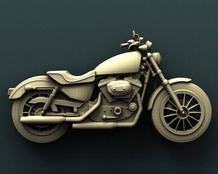 D Stl Harley Davidson Elite Model For Cnc Router Aspire Artcam