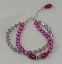 Fresh water pearl and Austrian crystal 2 strand braceled