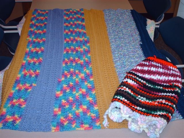 Afghan With Matching Drawstring Bag