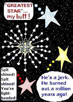 ACEO Art Card I'M THE GREATEST STAR! funny humor stars star digital cards