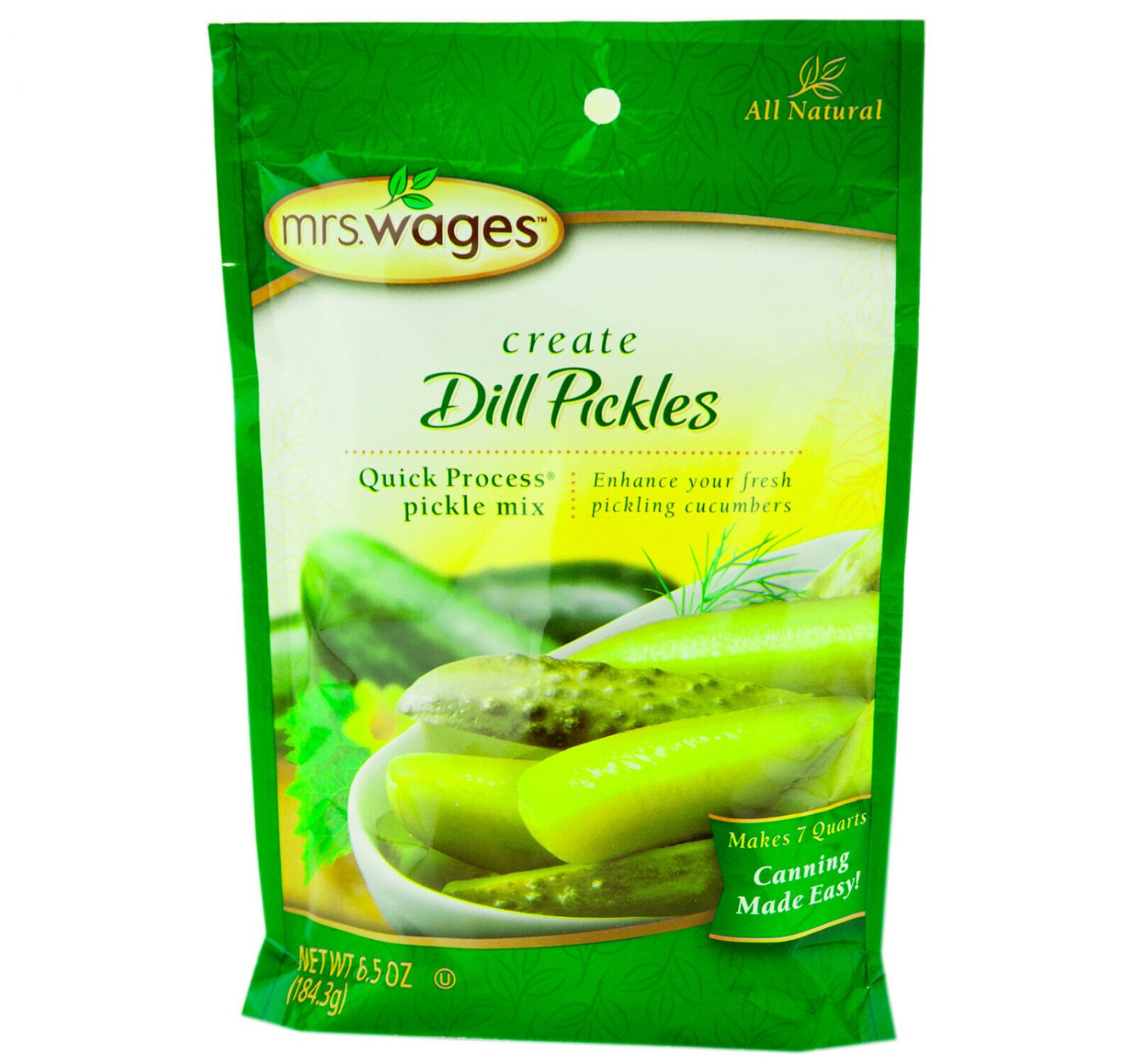 Mrs Wages Quick Process Dill Pickle Canning Mix Makes 7 Quarts 6 5