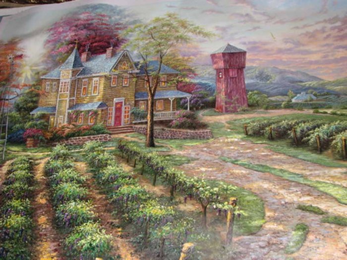 100% handmade excellent scenery oil painting on canvas