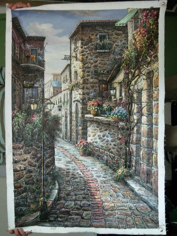 100% handmade excellent scenery oil painting on canvas