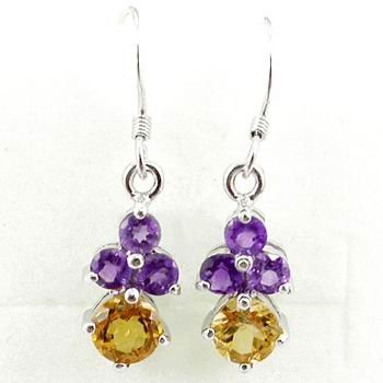Brand 'LIYING'Fashion 925 Sterling Silver Earrings With Natural Blue Diamond