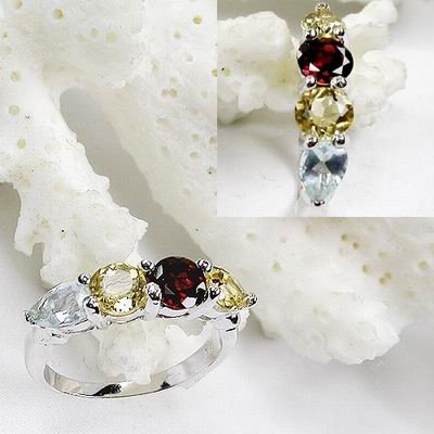 Charming 925 Sterling Silver Rings With Natural Ruby