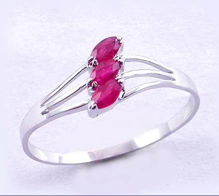 Brand 'LIYING' Fashion 925 Sterling Silver Ring with Nature Ruby