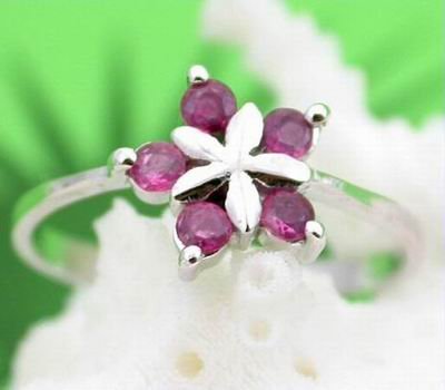 Brand 'LIYING' Elegant 925 Sterling Silver Ring with Nature Ruby