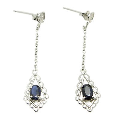 Brand 'LIYING' 925 Sterling Silver Earrings with Nature Diamond