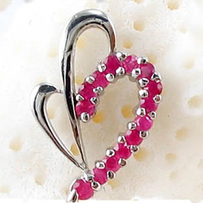 Brand 'LIYING' Elegant 925 Sterling Silver Pendants with Nature Ruby
