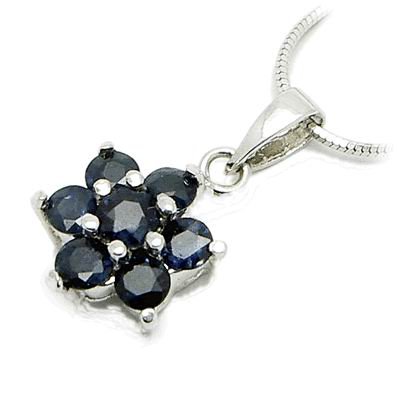 Brand 'LIYING' 925 Sterling Silver Pendants with Nature Blue Diamond