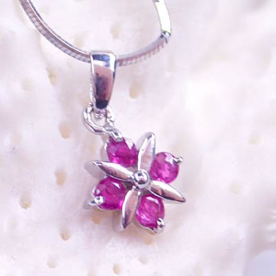 Brand 'LIYING'925 Sterling Silver Pendant with Natural Ruby