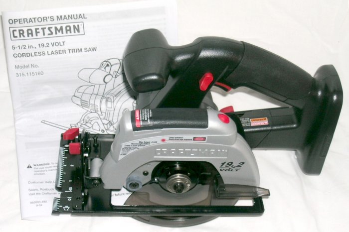 New Craftsman Sears 19 2 Volt Laser Trim Saw Circular Saw Ex Diehard And C 3 Battery Not Included