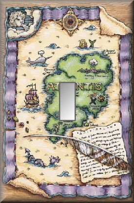 Map to Location Lost City Atlantis Single Switch Plate
