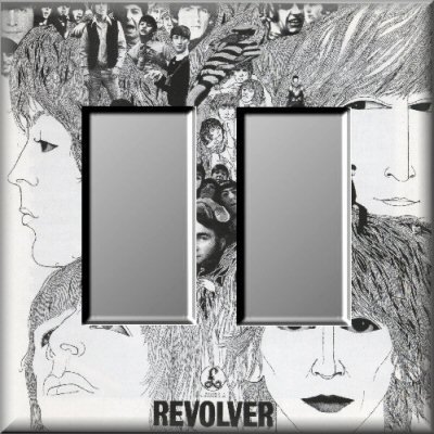 The Beatles Revolver Album Cover Art Double Rocker Switch Plate