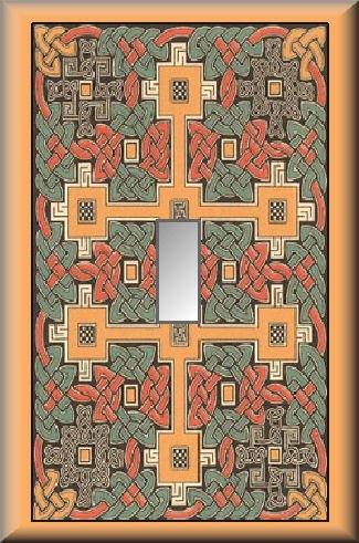 Colorful Celtic Knots Design Single Switch Plate