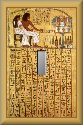 Ancient Egyptian Hieroglyphics Pharaoh Single Switch Plate
