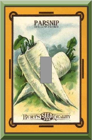 Vintage Parsnip Vegetable Seed Packet Single Switch Plate