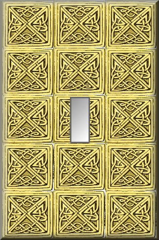 Tiled Square Celtic Knots Design Single Switch Plate