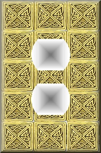 Tiled Square Celtic Knots Design Regular Outlet Cover