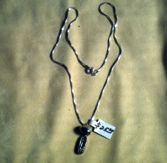 15" sterling Necklass w/sterling Pendant $25.00