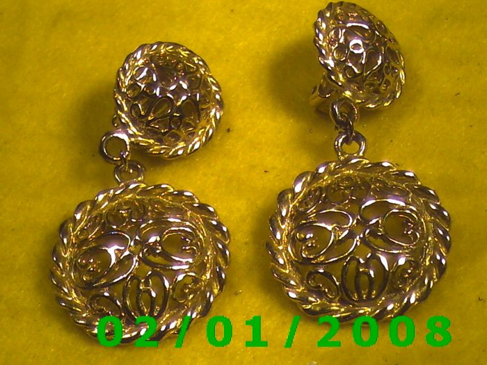 Gold Clip On Earrings