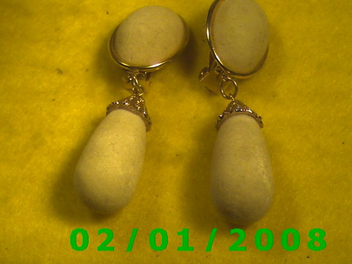Gold n Fuzzy Clip On Earrings
