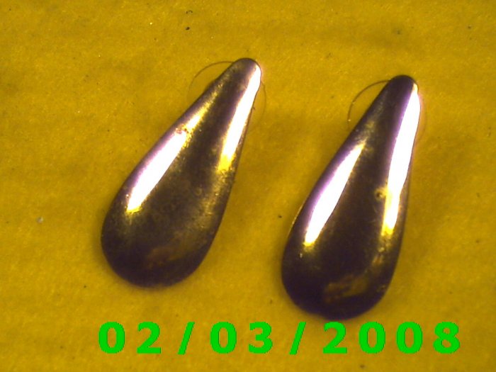 Gold Tear Drop Pierced Earrings