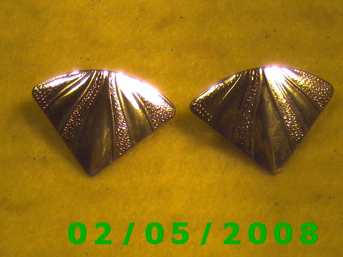 Gold Triangles Pierced Earrings