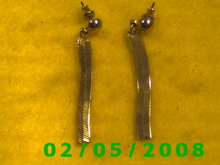 Gold Bead n Tassel Pierced Earrings