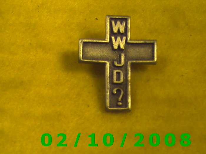 WWJD Cross Hat Pin