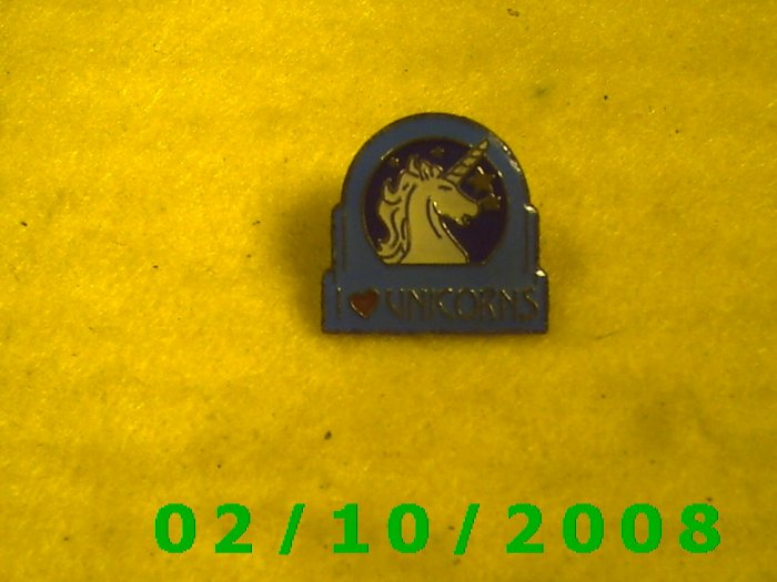 I Love Unicorns Hat Pin