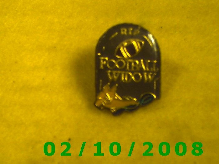 RIP Football Widow Hat Pin