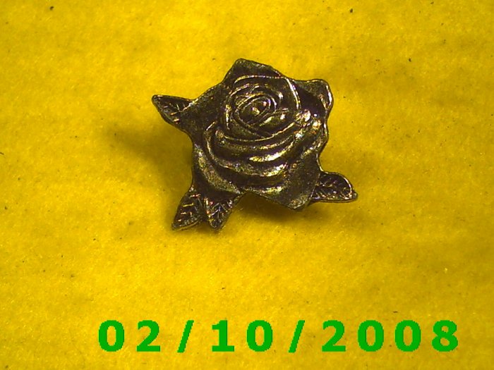 Silver Rose Hat Pin
