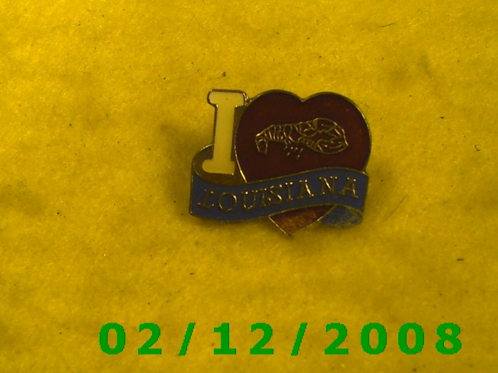 I Love LouisianaHat Pin