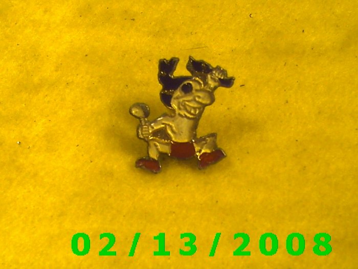 Man w/Dog Hat Pin