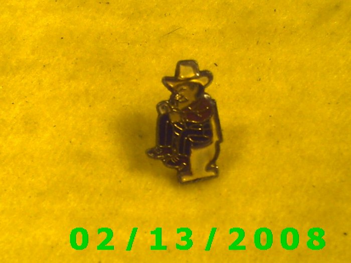 Cowboy on Stool Hat Pin