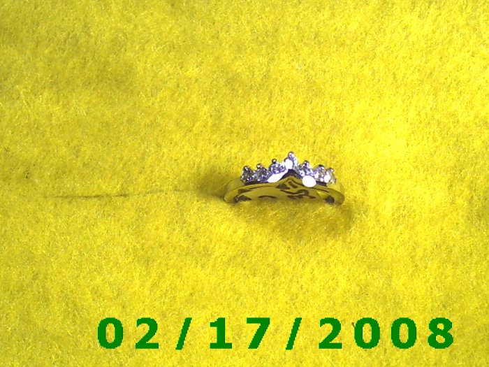 Ring Silver w/7 cz. part of wedding set size 6 (003)