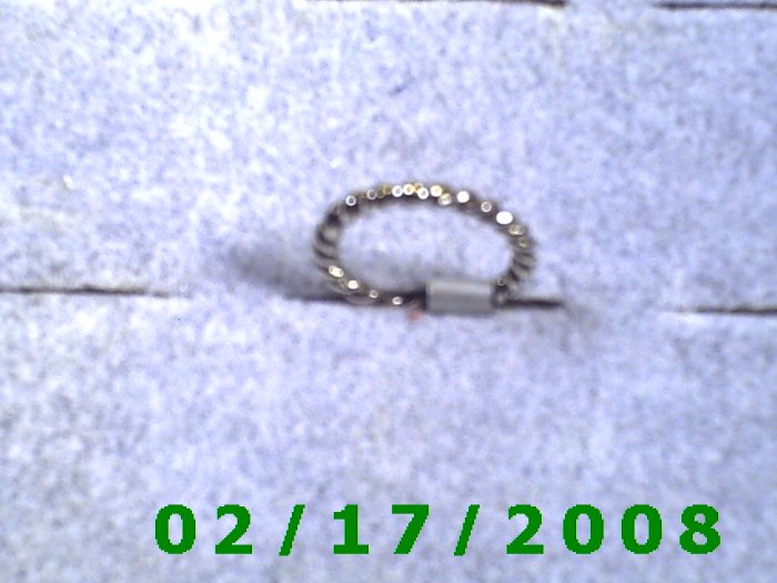 Silver Ring size 1 twisted rope design
