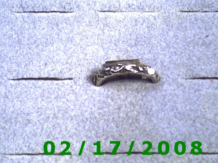 Silver Ring size 5 floral design