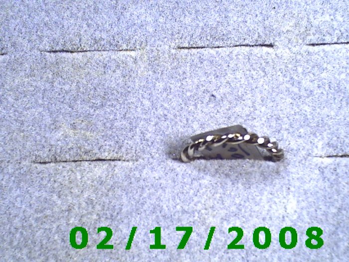 Silver Ring size 5 twisted rope design