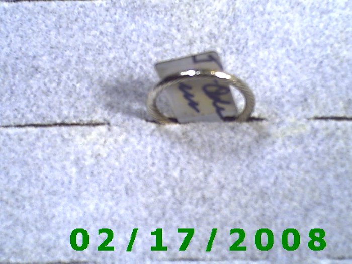 Silver Ring twisted rope Size 5