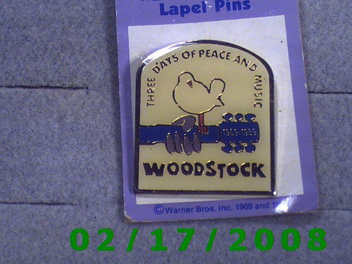 Woodstock Lapel Pin Three Days of Peace and Music