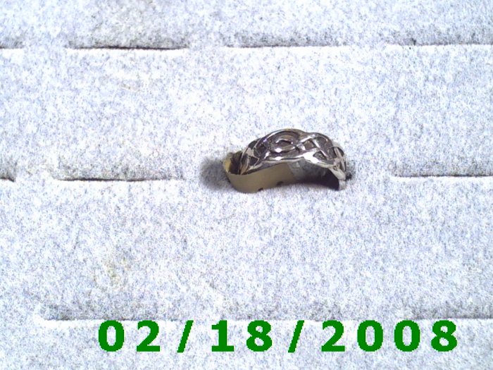 .925 Silver Ring size 4 1/2 gothic style (001)