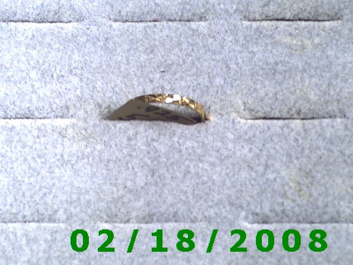 .925mws Gold over silver Ring size 5 wedding band