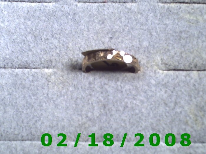 .925mlor italy Gold over silver Ring size 6 wedding band