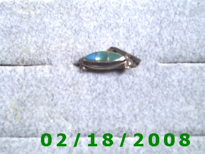 Silver Ring size 6 w/tourquise setting